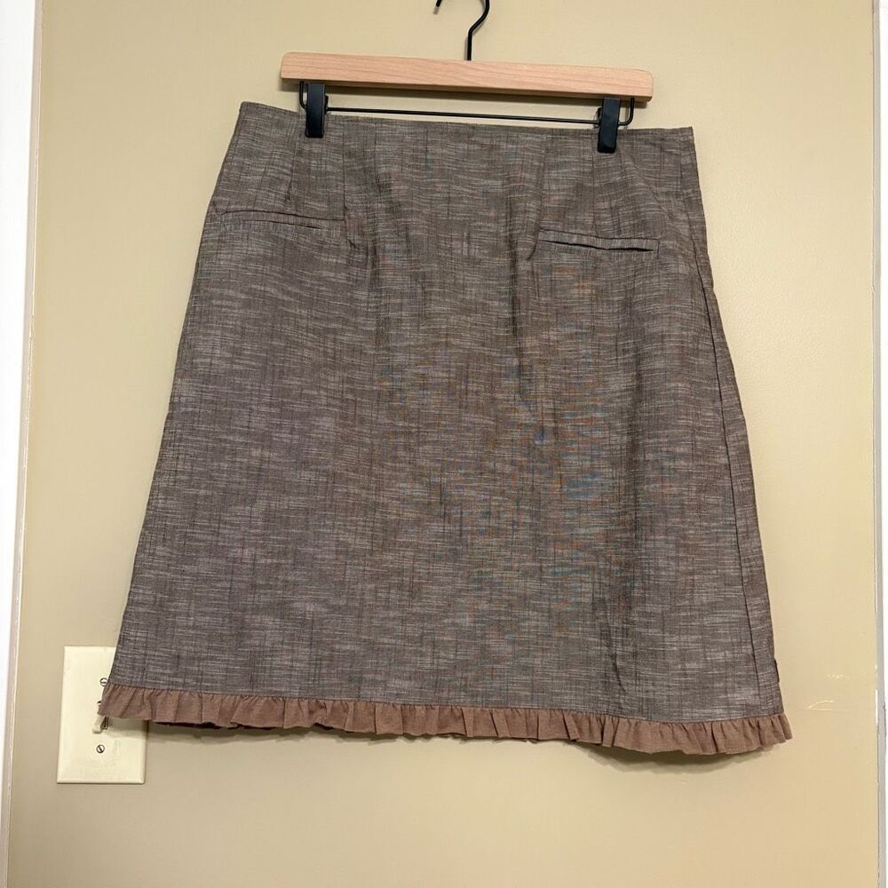 Matilda Jane Women’s Brown Tan Hammond Bay Beth Skirt Ruffle Hem Medium NWT